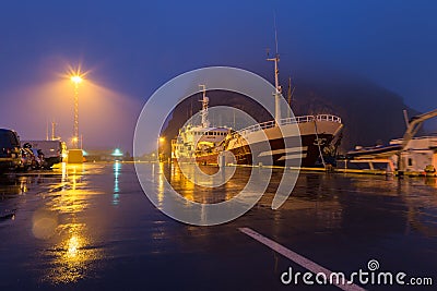 The harbour of Heimaey in the Westman islands, Iceland Stock Photo