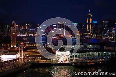 Harbour in Hong Kong city Editorial Stock Photo