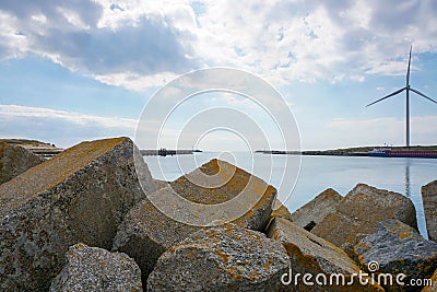 The harbour at Hvide Sande Stock Photo