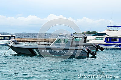 Harbour Patrol Boat Stock Photo