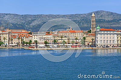 Harbour and promenade, Split town Stock Photo