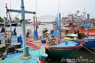 Harbour in Thailand Editorial Stock Photo