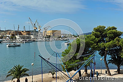 Harbour of Trogir Stock Photo