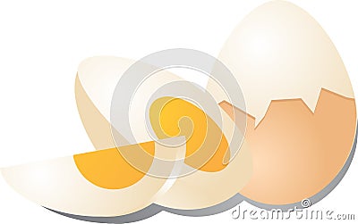 Hard boiled eggs Vector Illustration