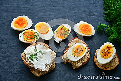 Hard Boiled Eggs Stock Photo