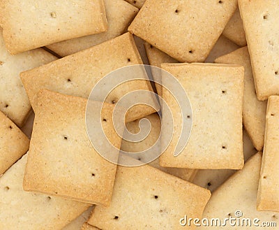 Hard bread crackers close view Stock Photo