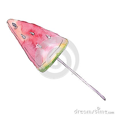 Hard candy lollipop. Watercolor sweets background illustration set. Isolated dessert food illustration element. Cartoon Illustration