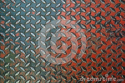 Hard chrome diamond plate pattern Stock Photo