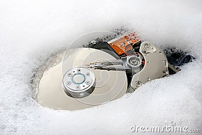 hard disk cleanup Stock Photo