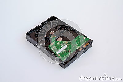 Hard disk drive isolated on a white background. HDD Stock Photo