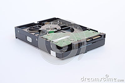 Hard disk drive isolated on a white background. HDD Stock Photo