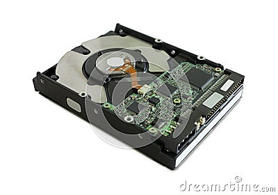 Hard drive isolated on white background Stock Photo