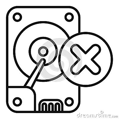 Hard drive is showing error message, data loss concept Stock Photo