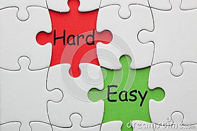 Hard Easy Concept Stock Photo