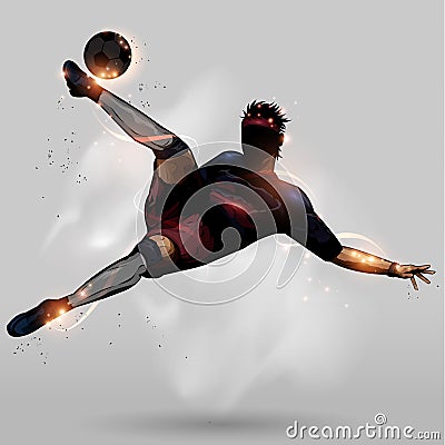 Hard over head kick Vector Illustration