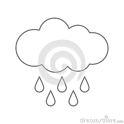 Hard Rain icon. Element of cyber security for mobile concept and web apps icon. Thin line icon for website design and development Stock Photo