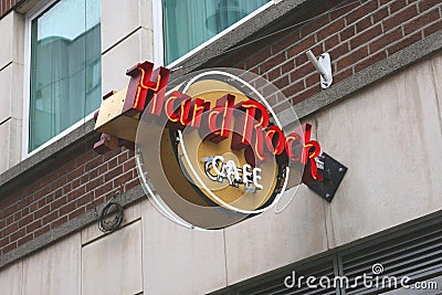 Hard Rock cafe in Temple Bar District, Dublin, Ireland Editorial Stock Photo