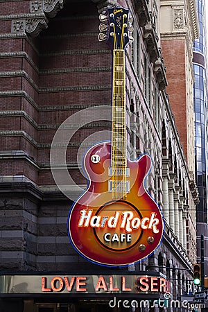 Hard Rock Cafe Philadelphia Editorial Stock Photo