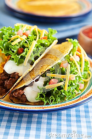 Hard Shelled Taco Stock Photo