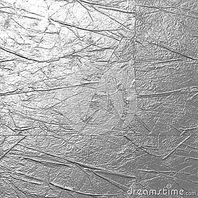 Hard Silver Crumpled Texture Background Stock Photo