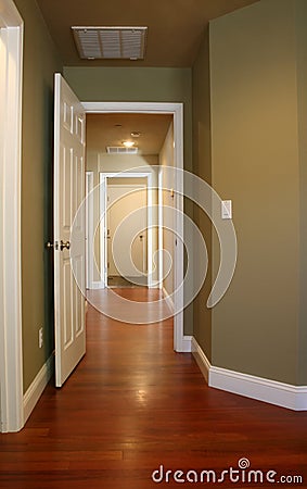 Hard Wood Hallway Stock Photo