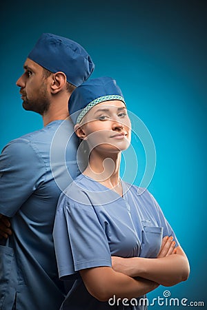 Hard work of doctors Stock Photo