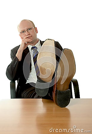 After a hard workday Stock Photo