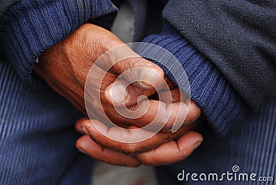 Hard-working hands Stock Photo