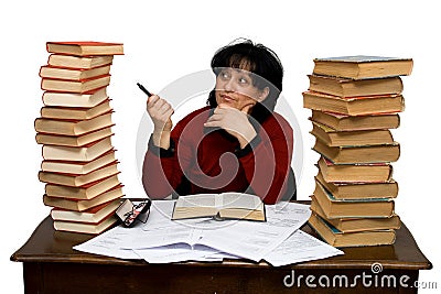 Hard working woman Stock Photo