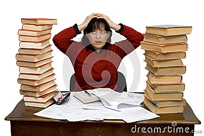 Hard working woman Stock Photo