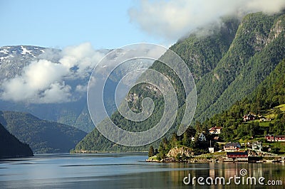 Hardangerfjord, Ulvik Stock Photo