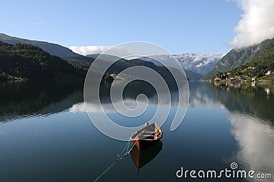 Hardangerfjord, Ulvik Stock Photo