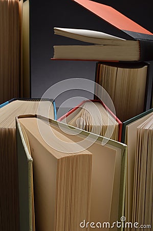 A collection of hardbound books Stock Photo