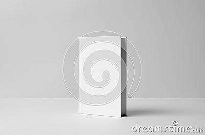 Hardcover Canvas Book Mock-Up - Front. Wall Background Stock Photo