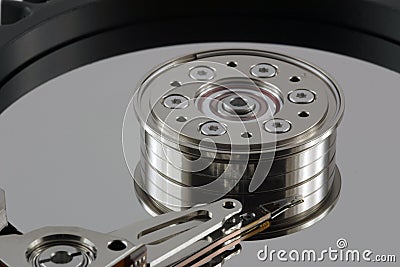 Harddisk - extreme close-up Stock Photo