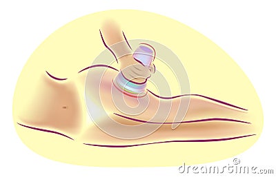 Hardware body massage, vector illustration Vector Illustration