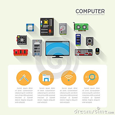 Hardware computer Vector Illustration