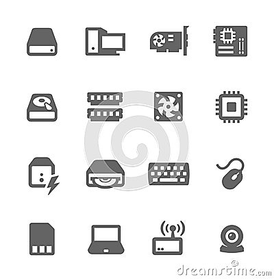 Hardware Icons Vector Illustration