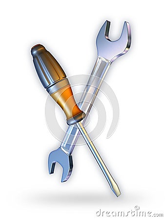 Hardware Tools Cartoon Illustration