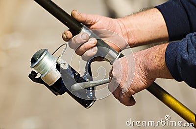 Hardworking fisherman Stock Photo