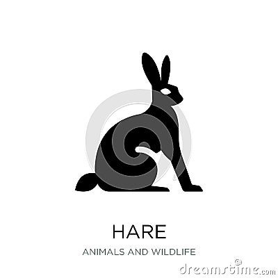 hare icon in trendy design style. hare icon isolated on white background. hare vector icon simple and modern flat symbol for web Vector Illustration