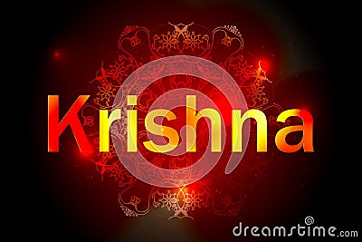 Hare Krishna mantra poster. Yoga and meditation poster. Vector Illustration