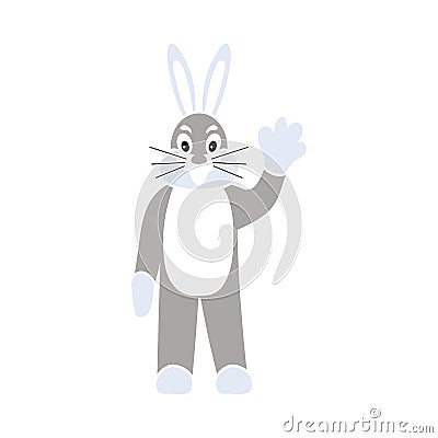 Hare Puppet Doll Icon Vector Illustration