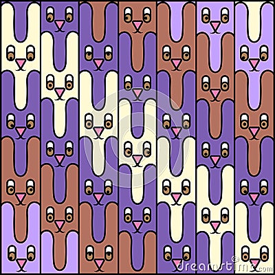 Hares. Texture Vector Illustration