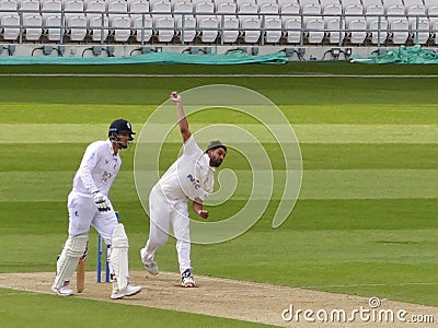 Haris Rauf Pakistan cricketer bowling for Yorkshire Editorial Stock Photo
