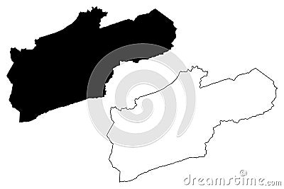 Harlan County, Kentucky U.S. county, United States of America, USA, U.S., US map vector illustration, scribble sketch Harlan map Vector Illustration