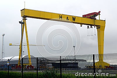 Harland & Wolff Heavy Industries, Belfast, Northern Ireland Editorial Stock Photo