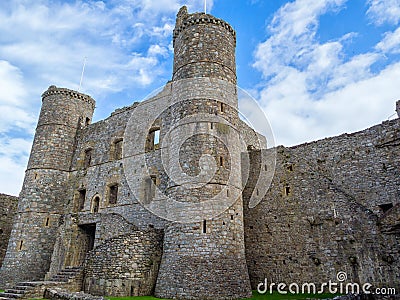 Harlech castle Stock Photo