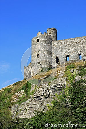 Harlech Castle, Harlech, Gwynedd, Wales Stock Photo