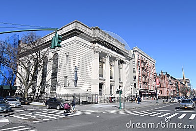 Harlem street view, New York City, USA Editorial Stock Photo